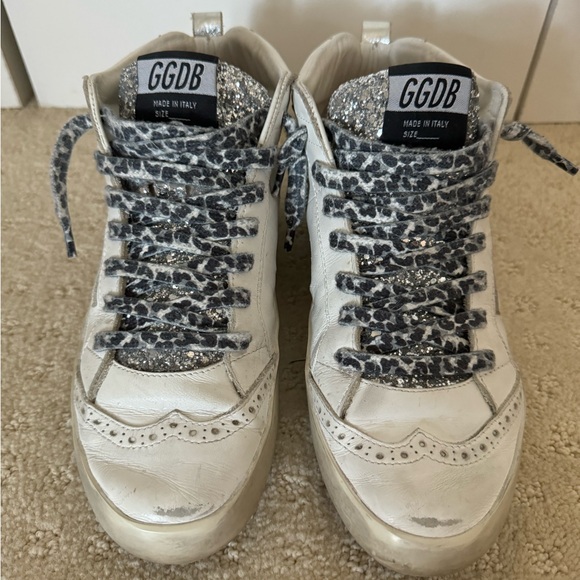 Golden Goose Midstar Wing Tip Glitter Sneakers - Sz 39/9 - Picture 2 of 12